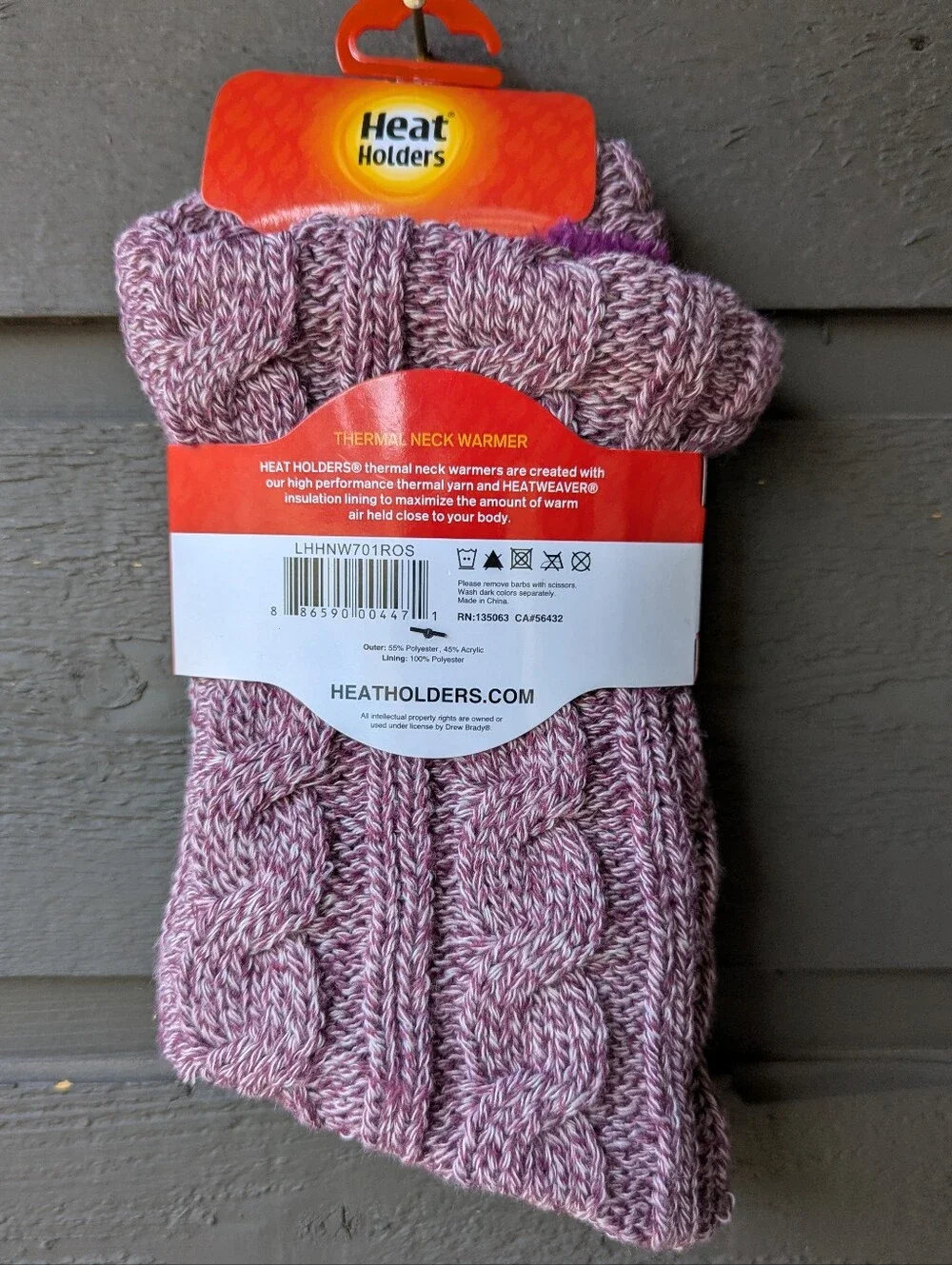 NWT Heat Holders Thermal Neck Warmer Burgundy Red One Size